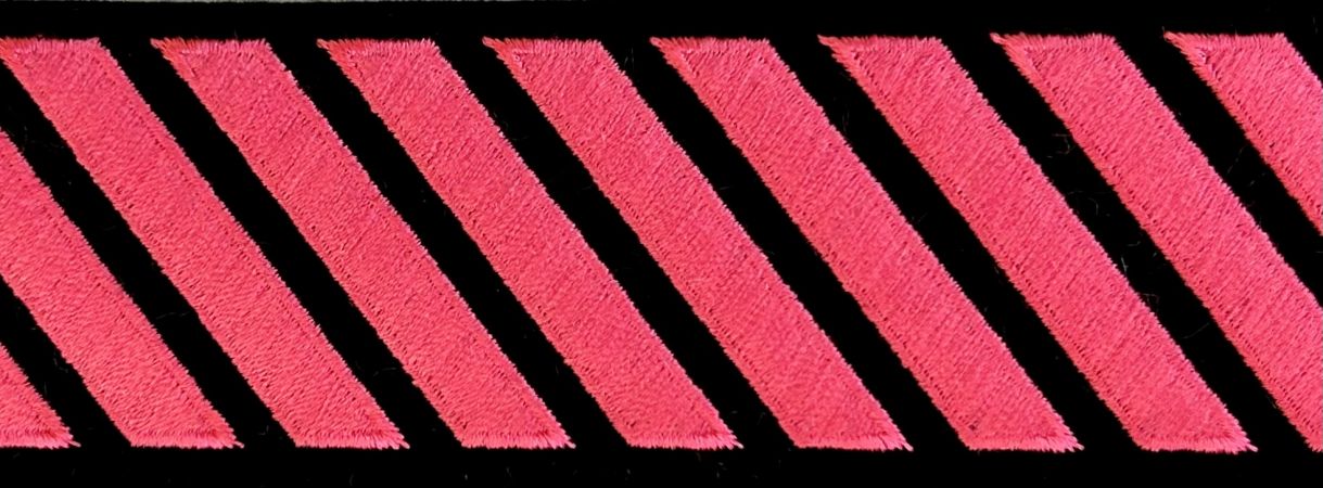 PINK on BLACK Hash Marks - 1 Hash Mark Length Each